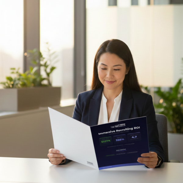 Professional reviewing ROI Calculator report